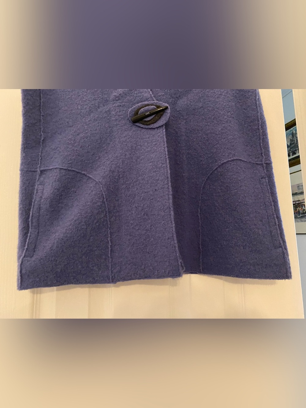 Nomadic Traders NTCO Vintage Medium Wool Periwinkle Vest Artsy Lagenlook Witchy - Picture 4 of 13